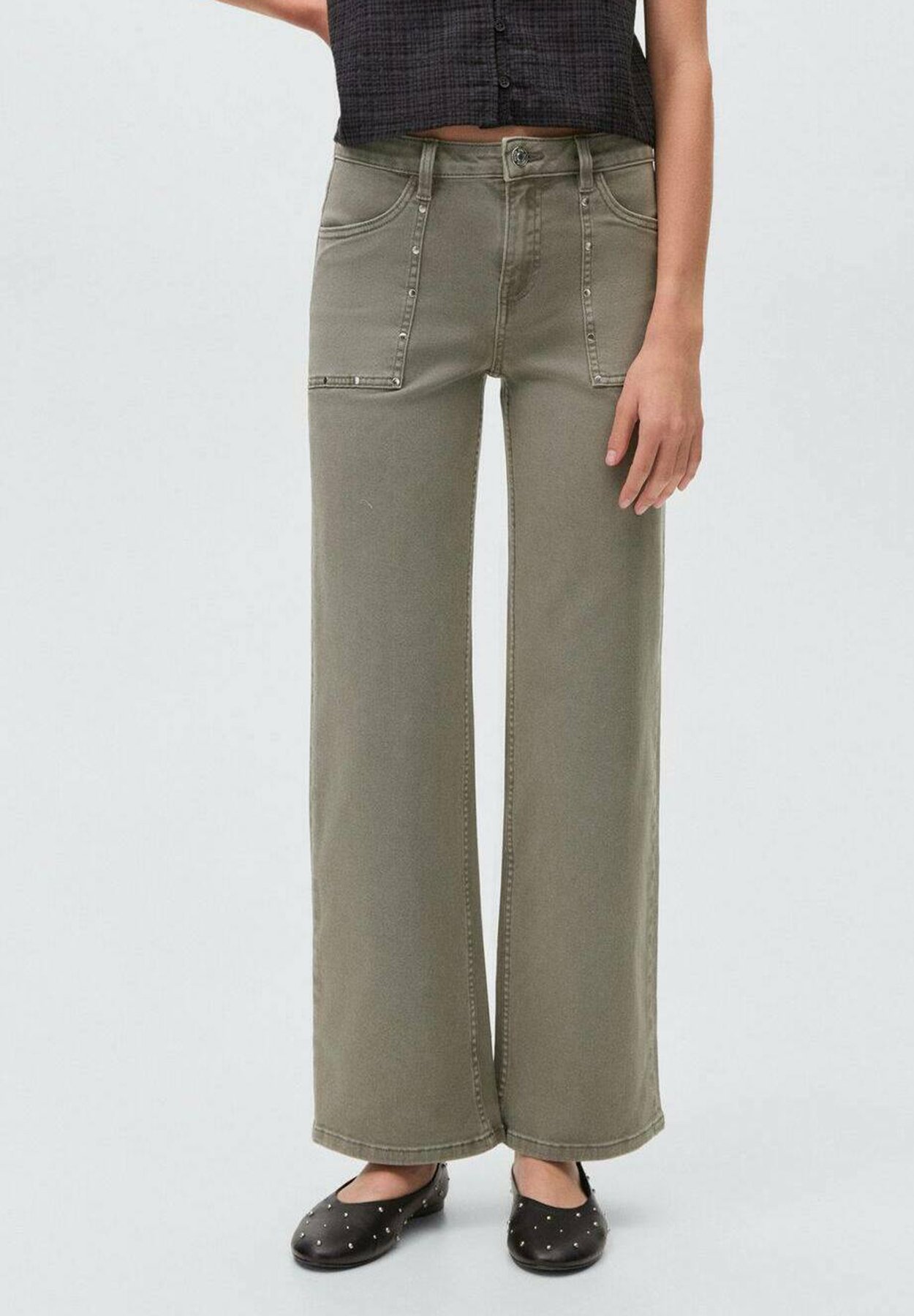Mango Kids TEEN - Uitlopende jeans - lichtgroen