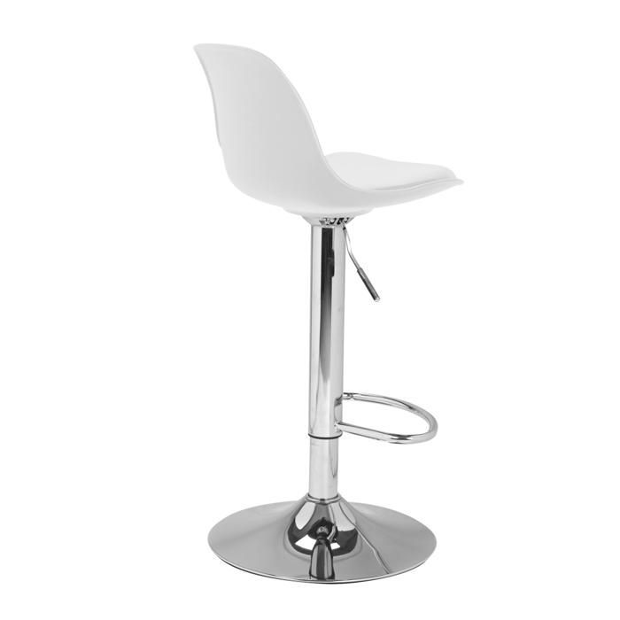 Conjunto de 4 banquetas de bar brancas com design KARL da IDMARKET