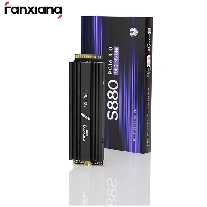 Disque Dur SSD PS5 Interne Fanxiang S880R SSD 1 To NVMe M2 PCIe Gen 4 x4 Pour PS5 PC