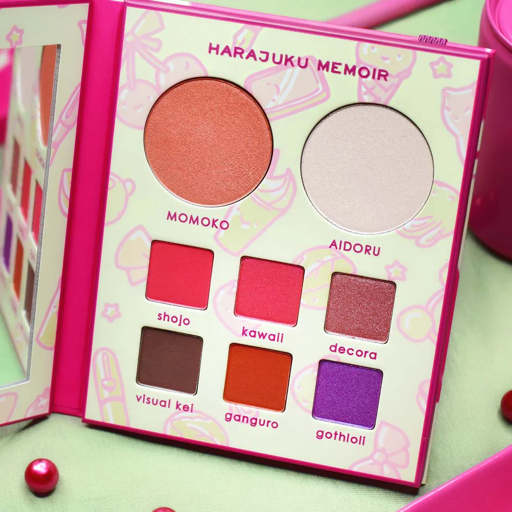 Incarnato Harajuku Memoir Artdiary Palette - Palette viso, Cipria compatta, Fard compatto, Sublimatori e Illuminanti, Ombretto compatto, Palette occhi