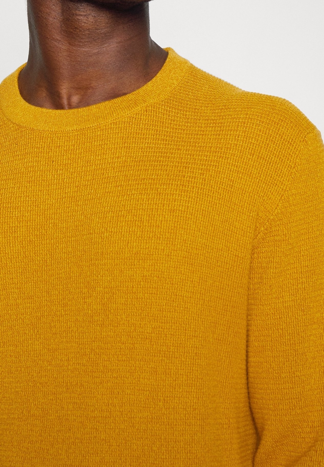 Pull Selected Homme - jaune moutarde