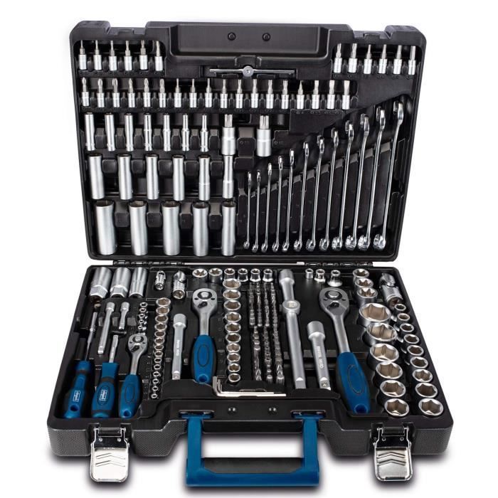 217-piece tool case - SCHEPPACH - TB217 - Chrome vanadium steel and steel tools