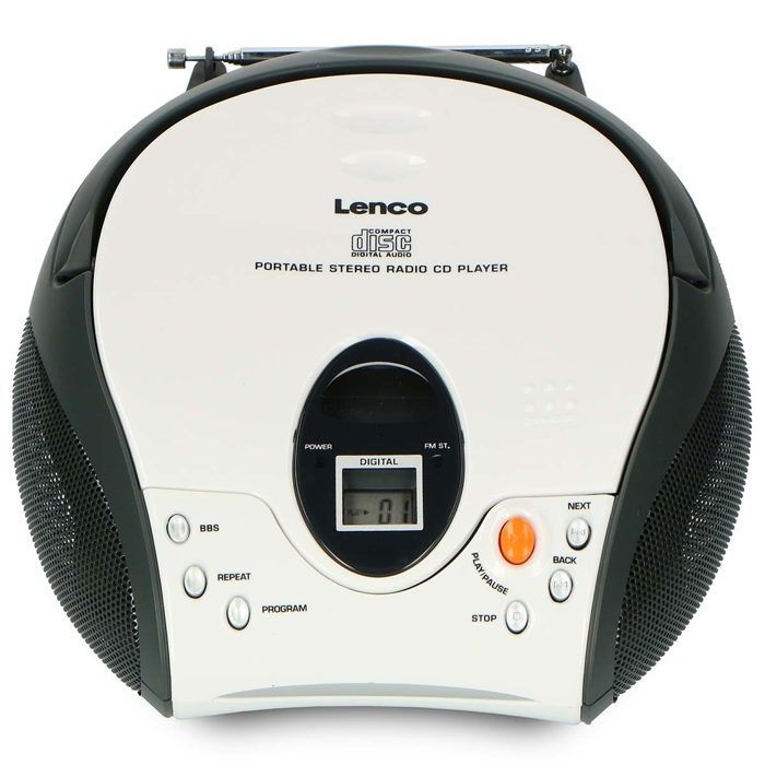 Lenco SCD-24 branco - Rádio portátil com leitor de CD - Branco
