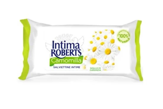 NEUTRO ROBERTS Intima Roberts Intimpflegetücher mit Kamille, 12 Stück, mit 100 % natürlichem Kamillenextrakt