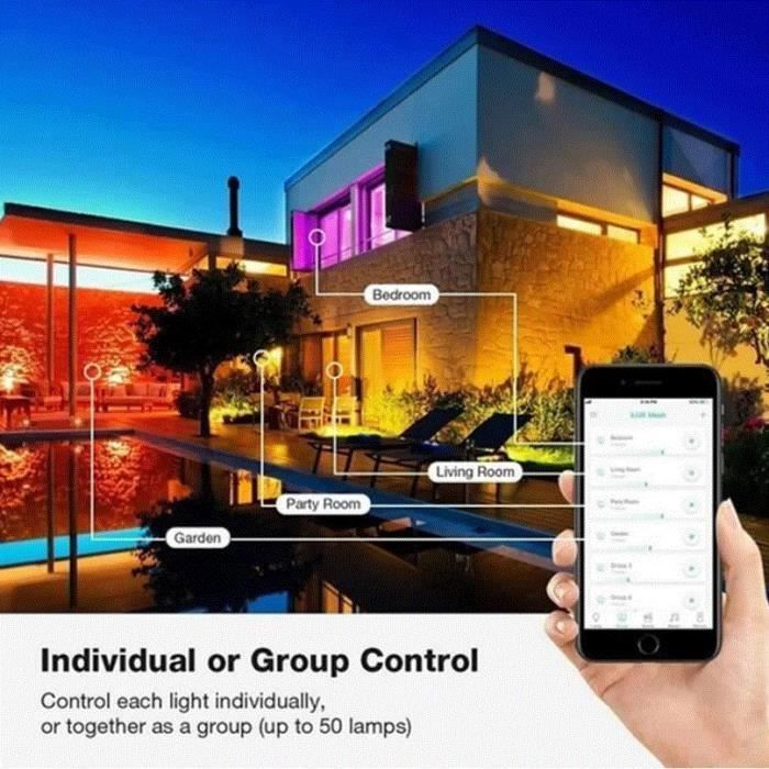 Cordão de luzes multicolorido - 5 m - 50 LEDs - À prova d'água IP44 - Decoração para ambientes internos e externos