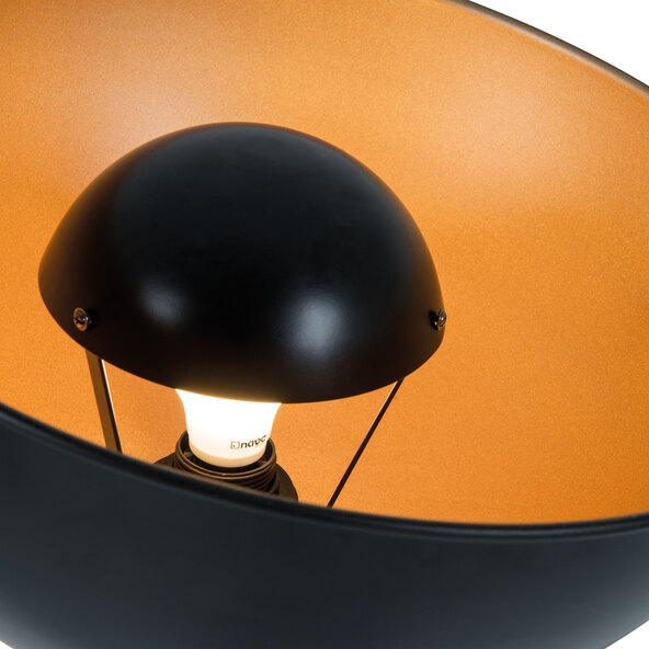 Dreibein-Stehleuchte Bernice E27, schwarz-gold