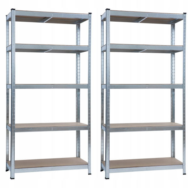 2x regał magazynowy metalowy 150x75x30 szafa półka hd40002