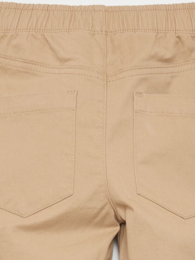 Pantalones cargo - Corte ajustado - BEIGE