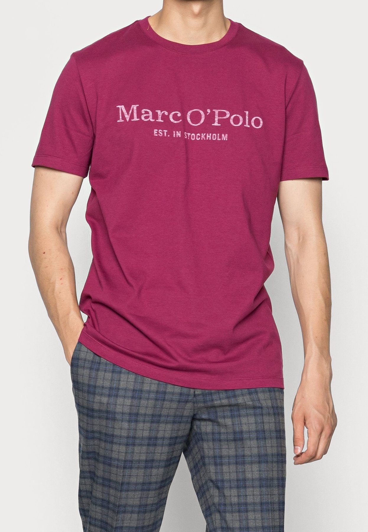 Marc O'Polo T-shirt met print - donkerrood