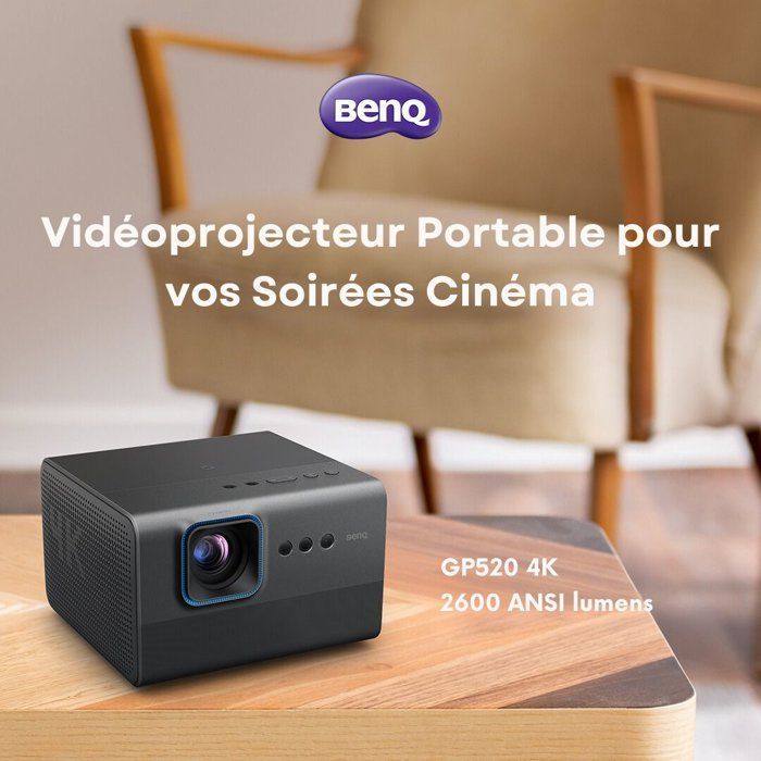 BENQ GP520 4K LED 2600 AI Lifestyle Projector met Google TV