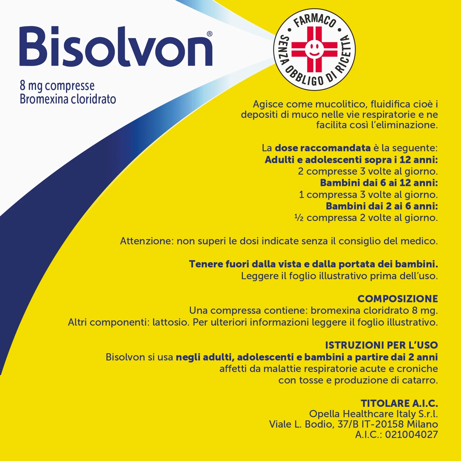 BISOLVON Bisolvon 8 mg chlorhydrate de bromhexine 20 comprimés mucolytiques