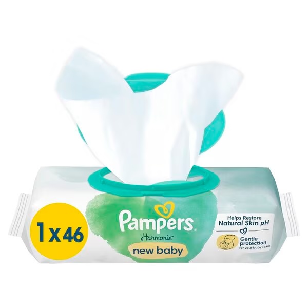 Pampers Harmonie New Baby vlažne maramice za bebe<br>46 komada