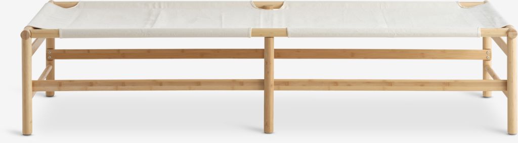 FRYDENDAL FRYDENDAL sofa-lova 196x72 smėlio spalvos audinys/bambukas