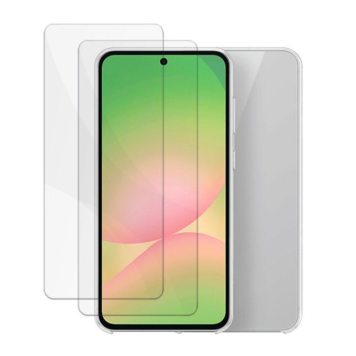 EVETANE Coque compatible Galaxy A56 antichoc Transparente + 2 vitres