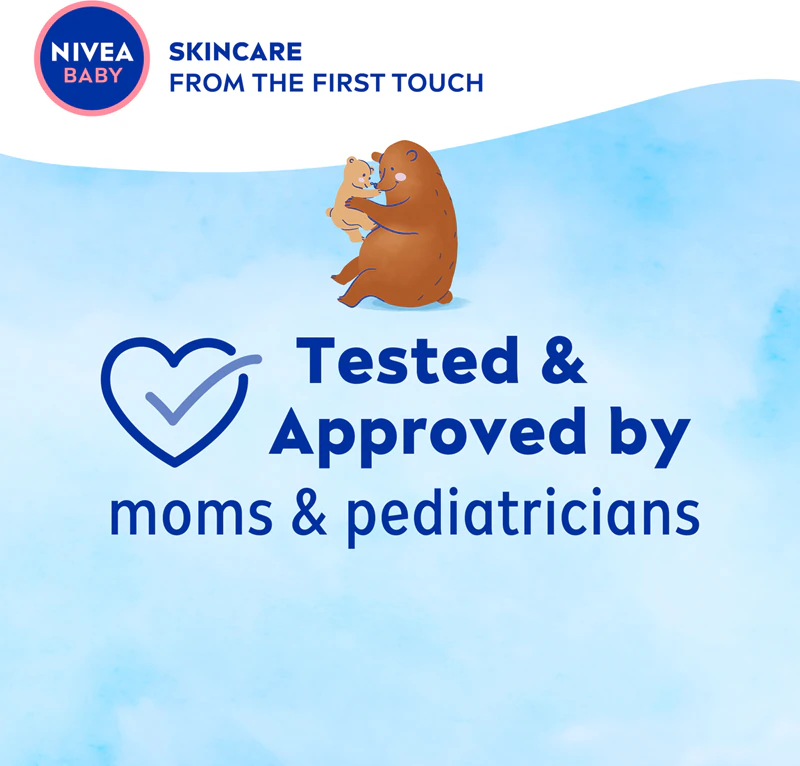Creme hidratante suave NIVEA BABY para rosto e corpo.