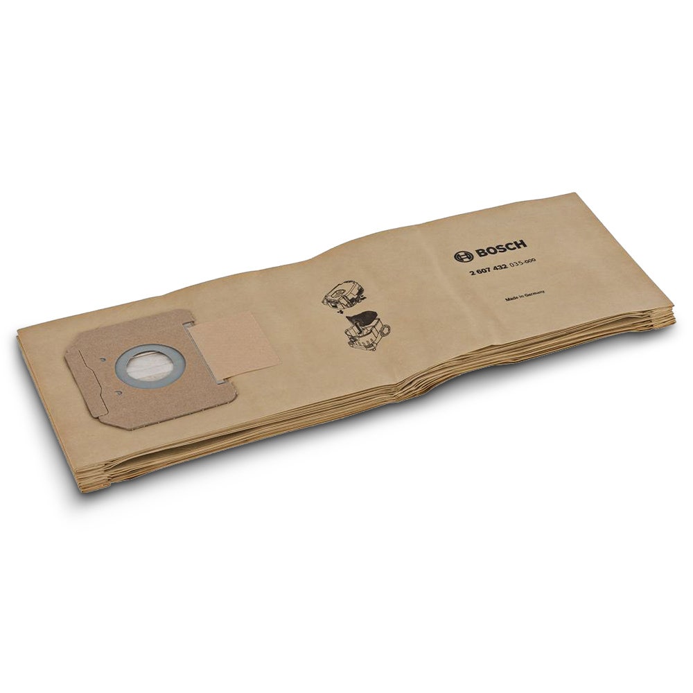 Conjunto de 5 sacos de filtro para aspirador de pó BOSCH, código 2607432035