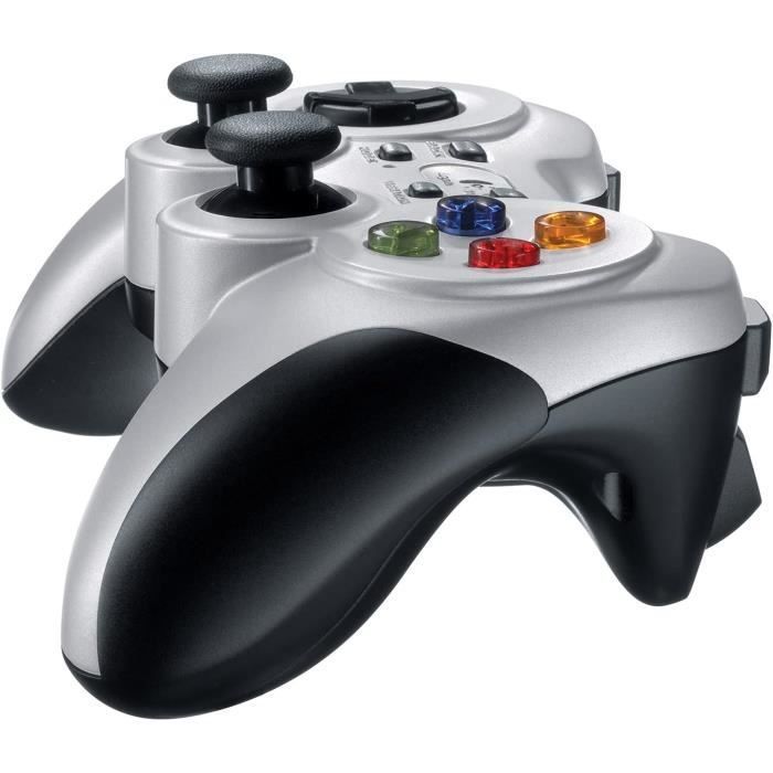 Gamepad sans fil Logitech F710 - Double retour de vibrations - Compatible PC - Noir/Argent