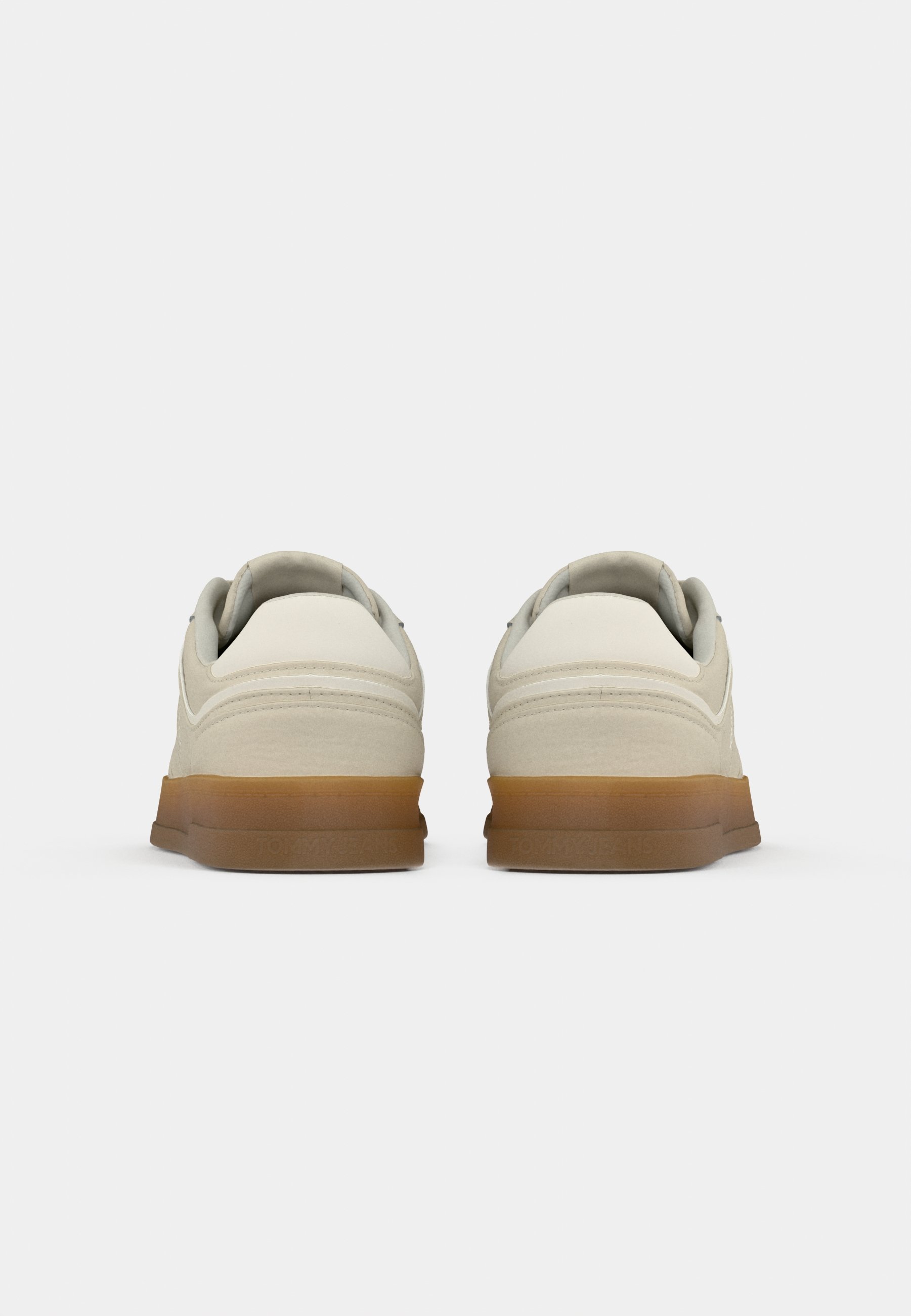 Tommy Jeans THE GREENWICH - Scarpe da ginnastica - beige con stampa a giornale