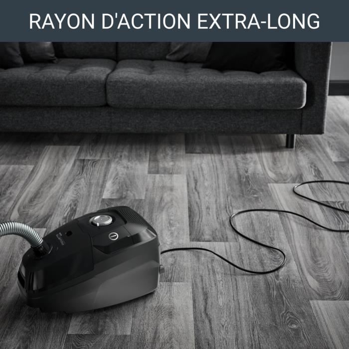 Rowenta Aspirateur avec sac, Moteur basse conso 900 W max, Eco-conçu, Filtration haute efficacité, Rayon action 12m RO4933EA