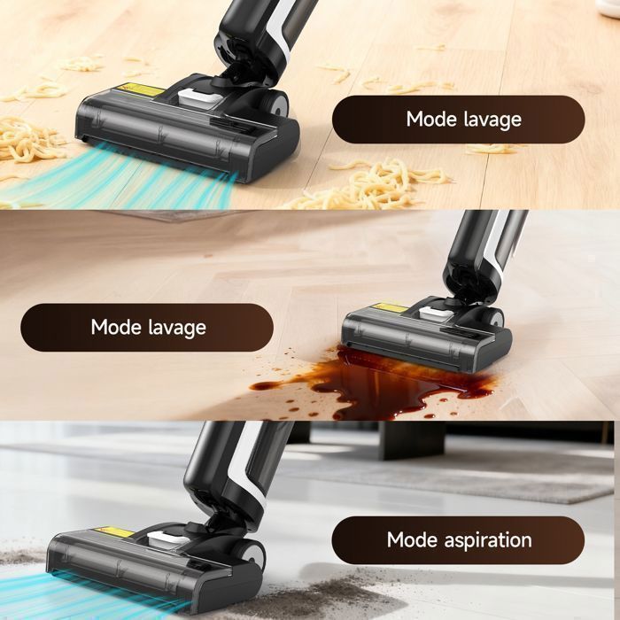 Redkey W12 SE Cordless Stick Vacuum Cleaner and Mop - 2026 - 45-Minute Runtime, Electrolytic Disinfection, Anti-Tangle Hair
