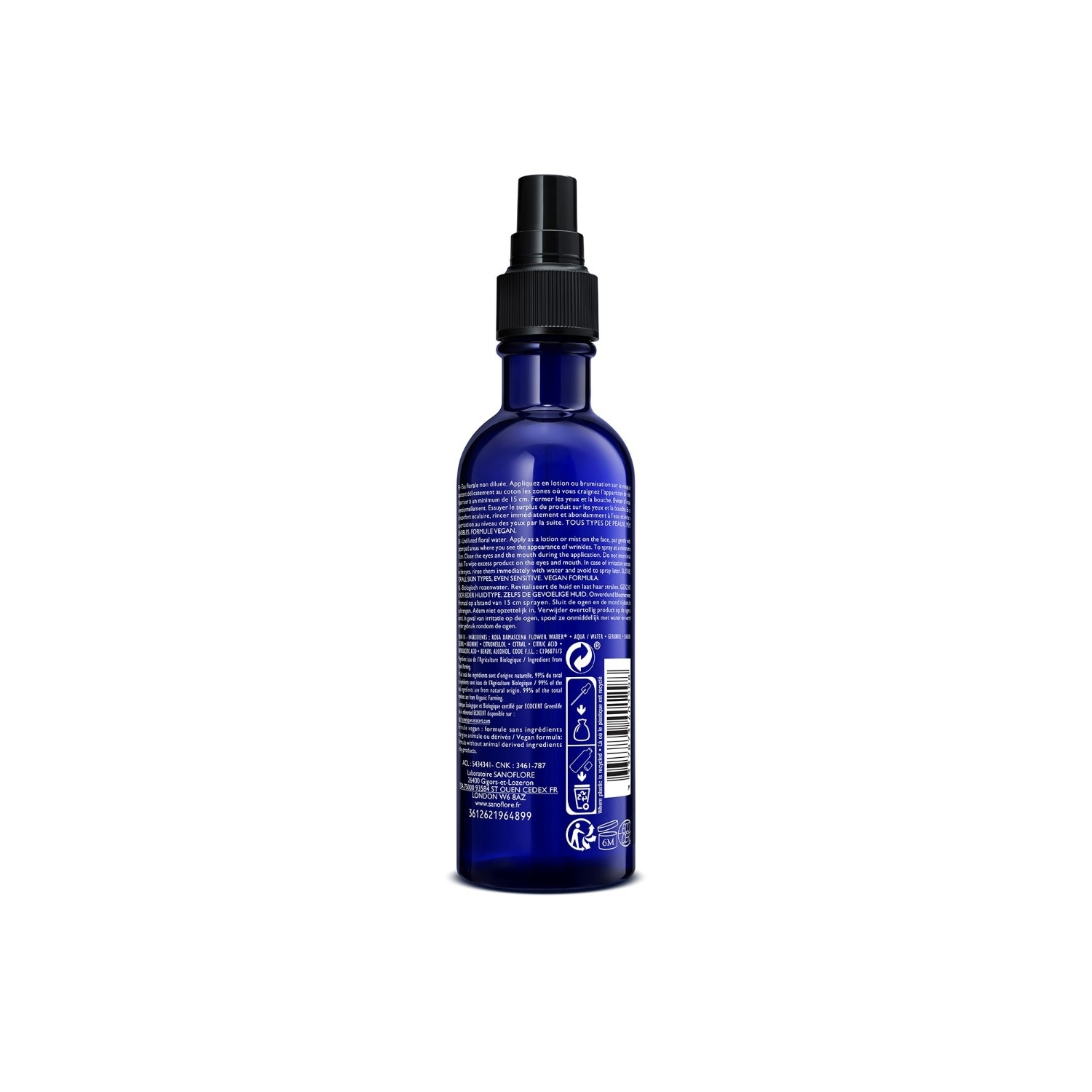 Sanoflore Véritable Eau Florale de Rose Bio