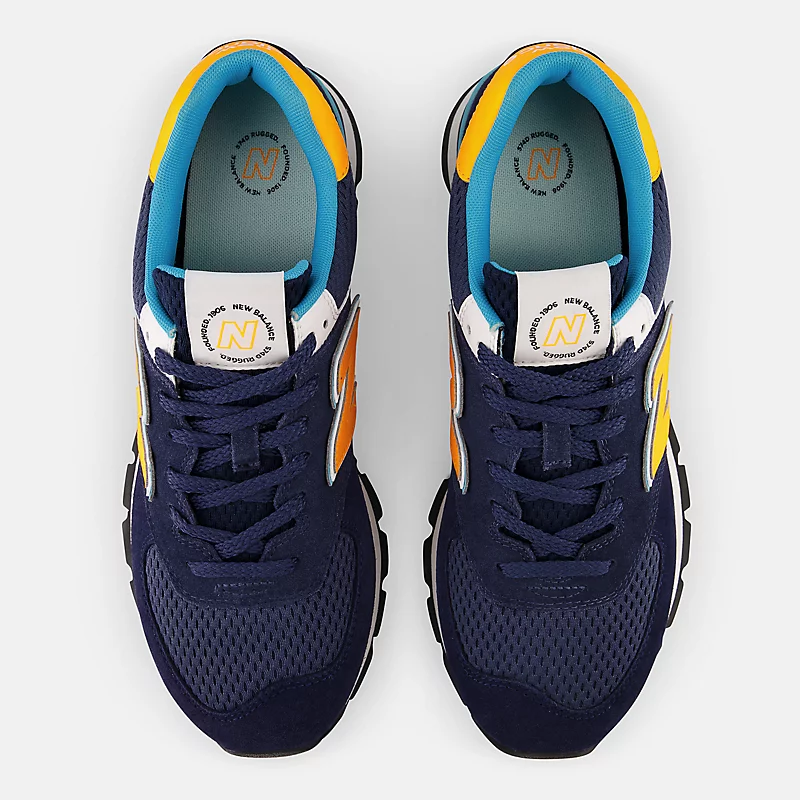Herenschoenen 574 Rugged – Marineblauw met geel