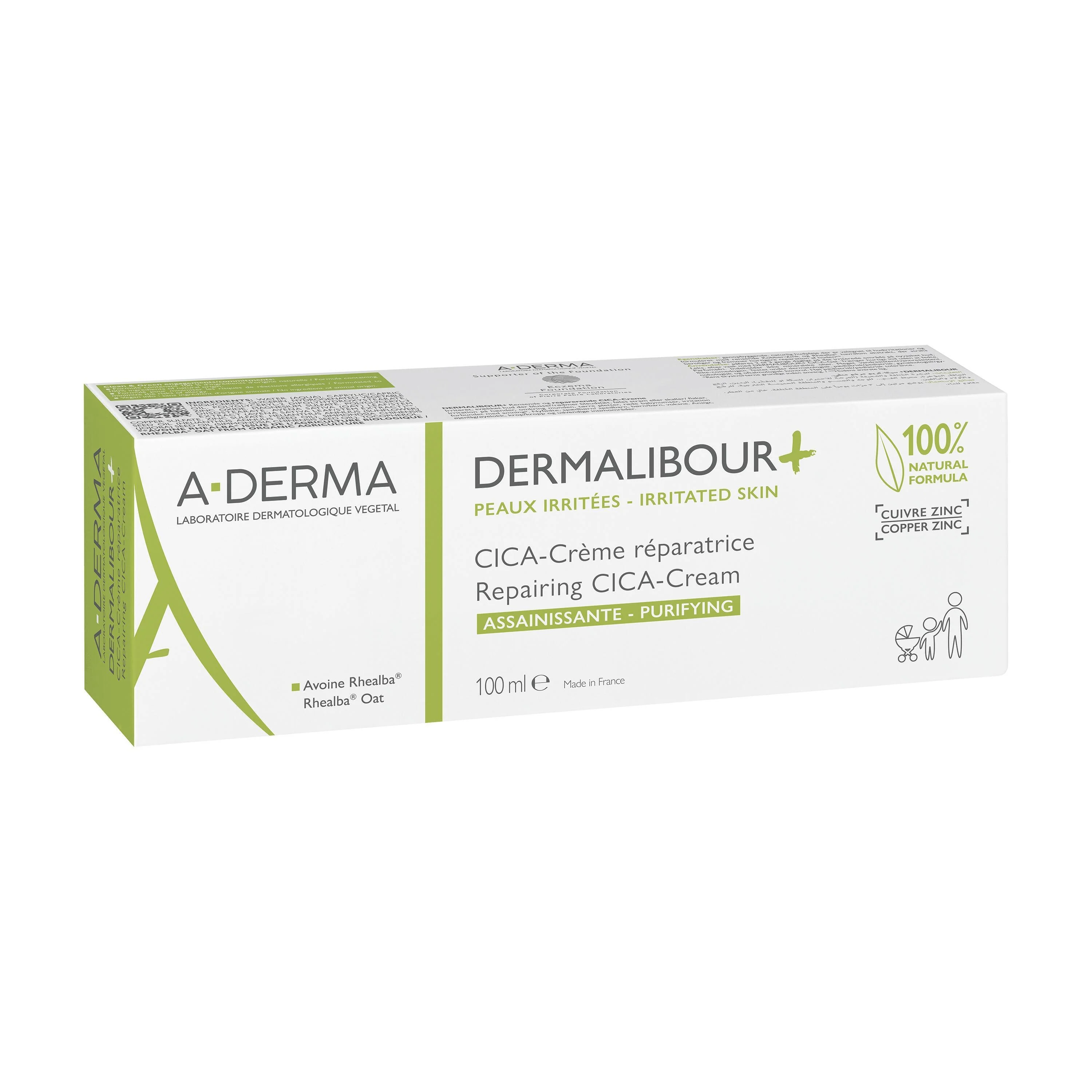 Dermalibour+ CICA-Crema ristrutturante purificante - Tratt.viso 24 ore lenitiva, Tratt.viso 24 ore antimperfezioni, Trattamento Riparatore