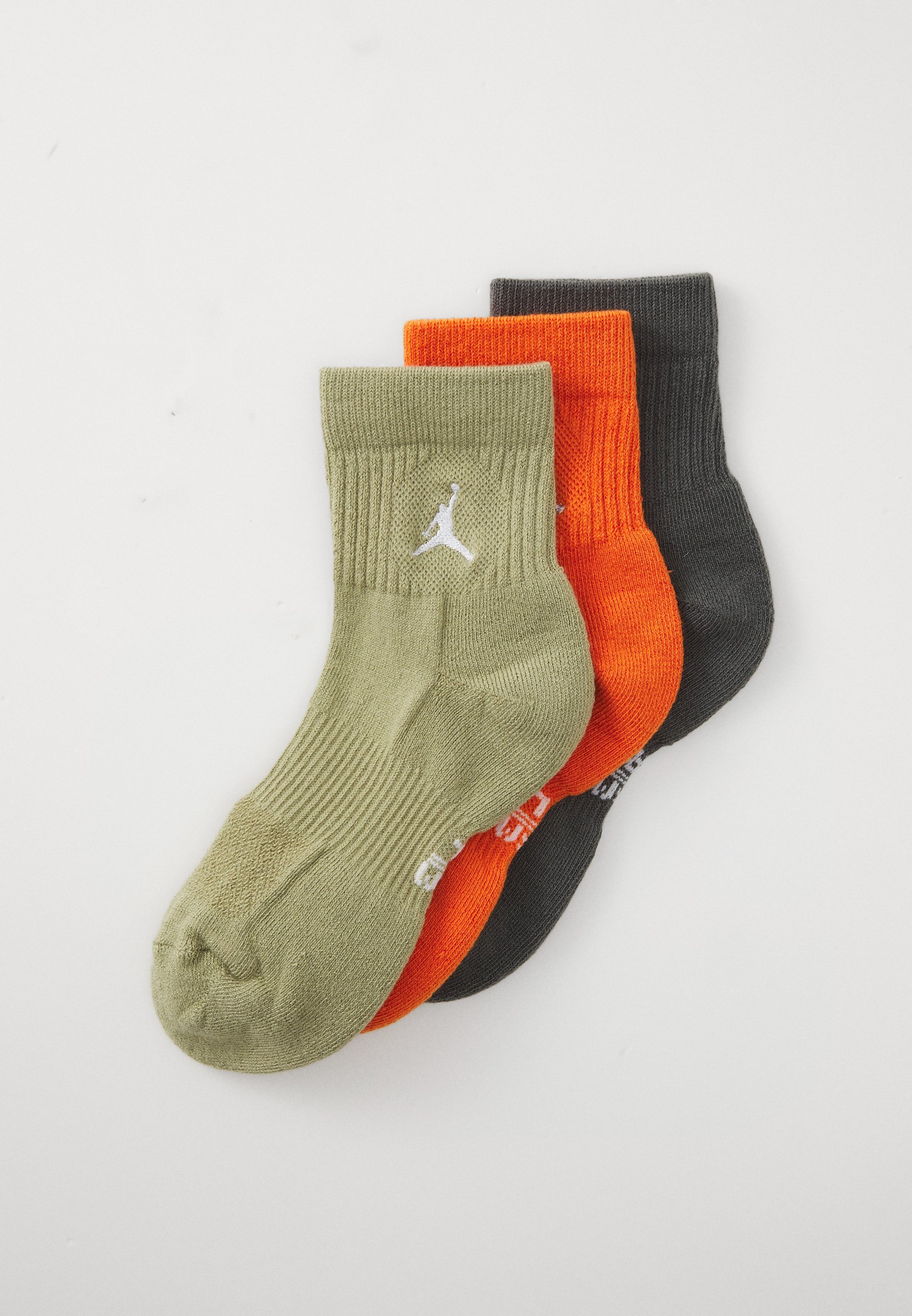 Jordan EVERYDAY CUSH ANKLE UNISEX 3 PACK - Sportinės kojinės - vidutinės chaki spalvos / geležies pilkos / jūros žvaigždės baltumo