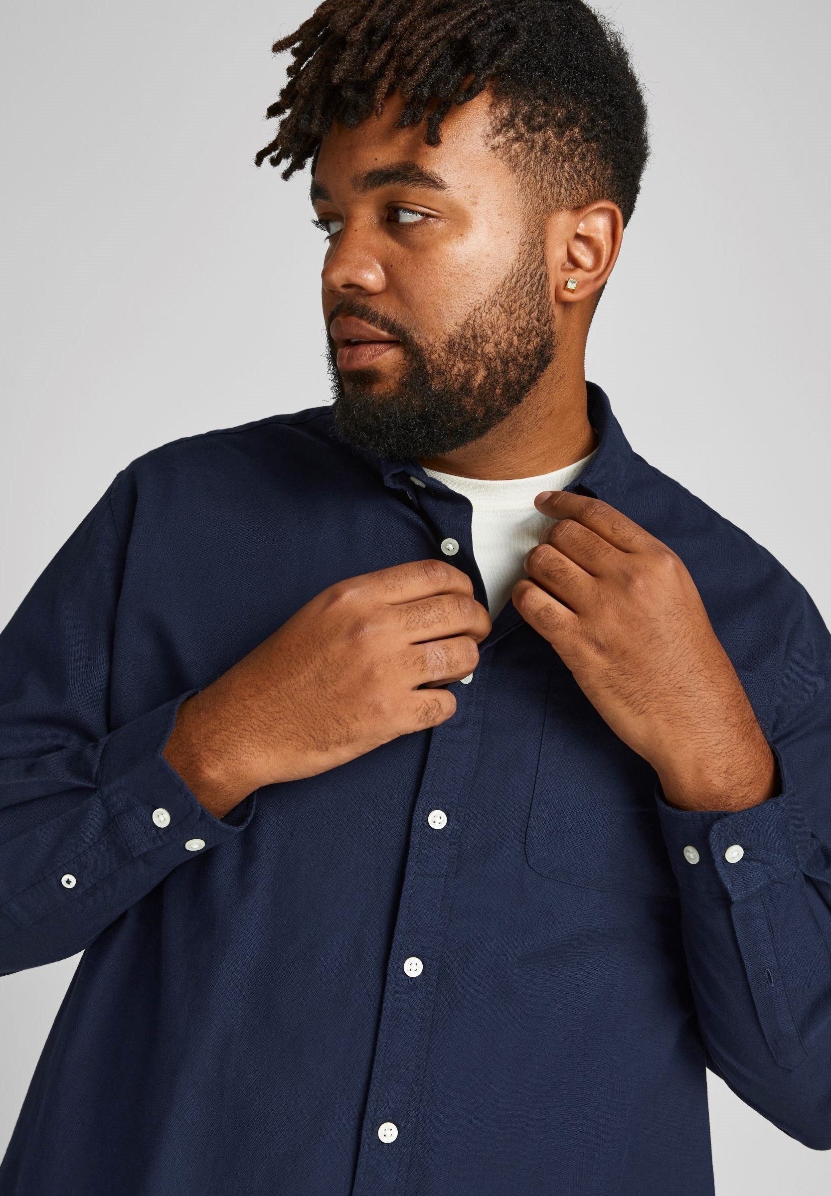 Jack & Jones JJEOXFORD SHIRT - Shirt - navy blazer