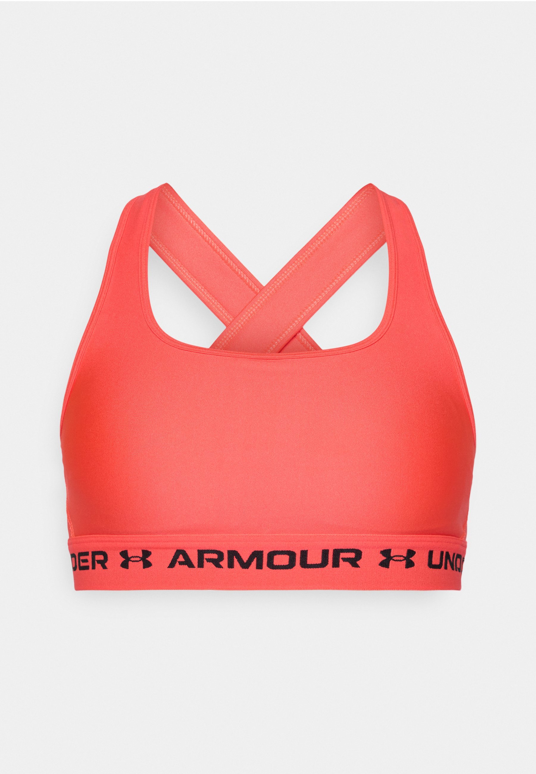 Soutien-gorge de sport Under Armour CROSSBACK MID - Maintien moyen - Rouge nageur/noir