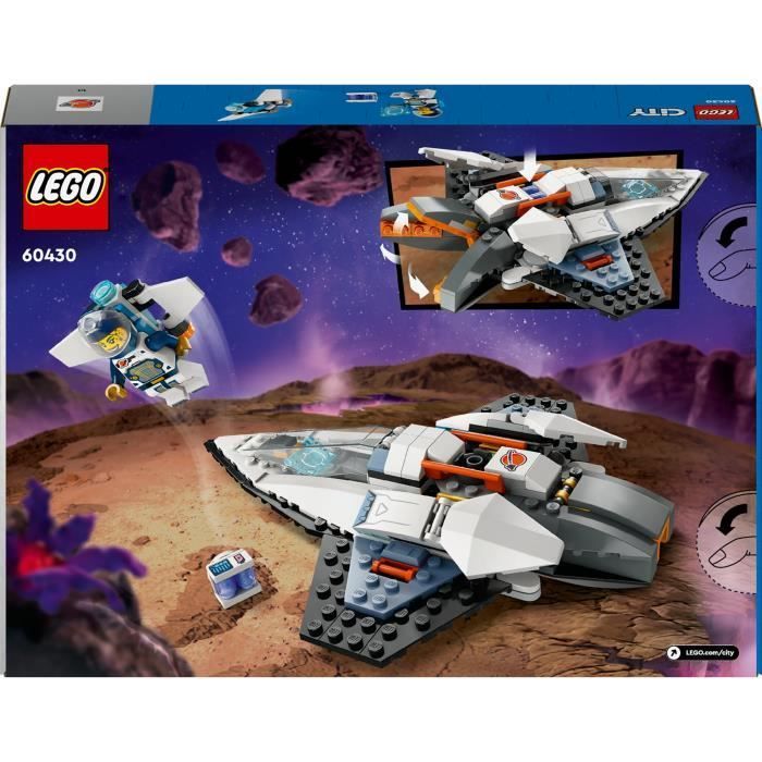 LEGO® 60430 City Le Vaisseau Interstellaire, Jouet sur l'Espace, Cadeau Enfants Dès 6 Ans, Jeu Créatif avec Minifigurines