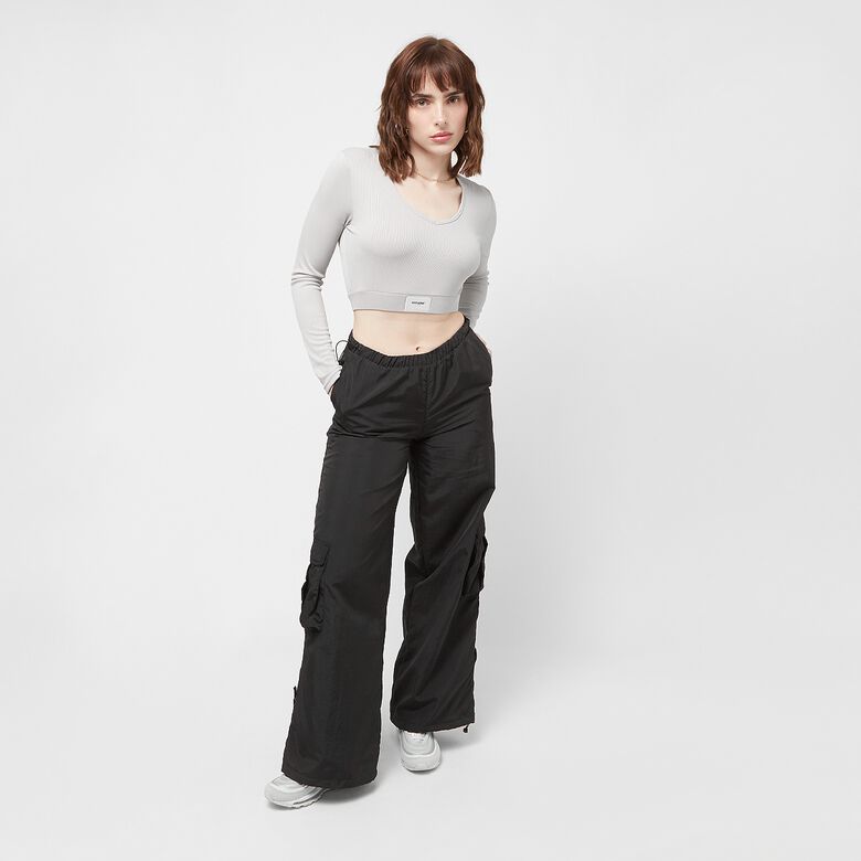 Långärmad V-ringad Crop Top