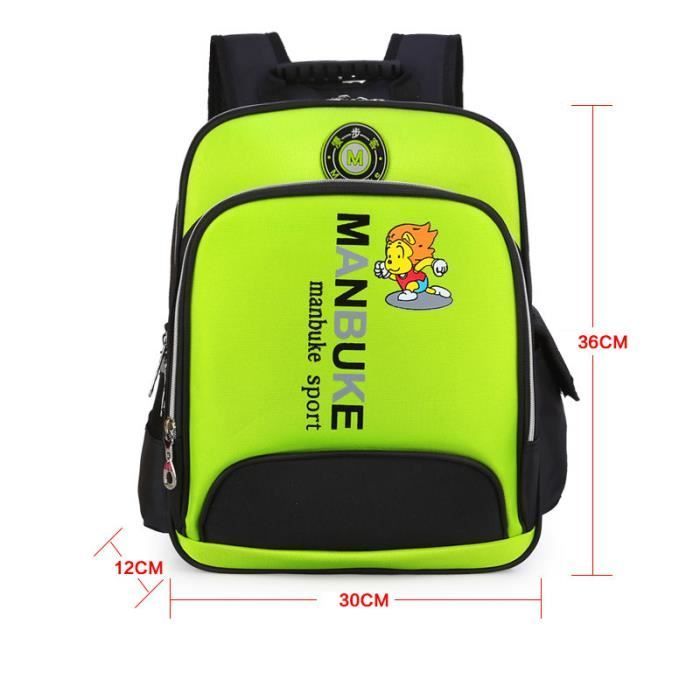 Unisex Casual Backpack for Boys and Girls, Cute School Bag - Waterproof Nylon - Green