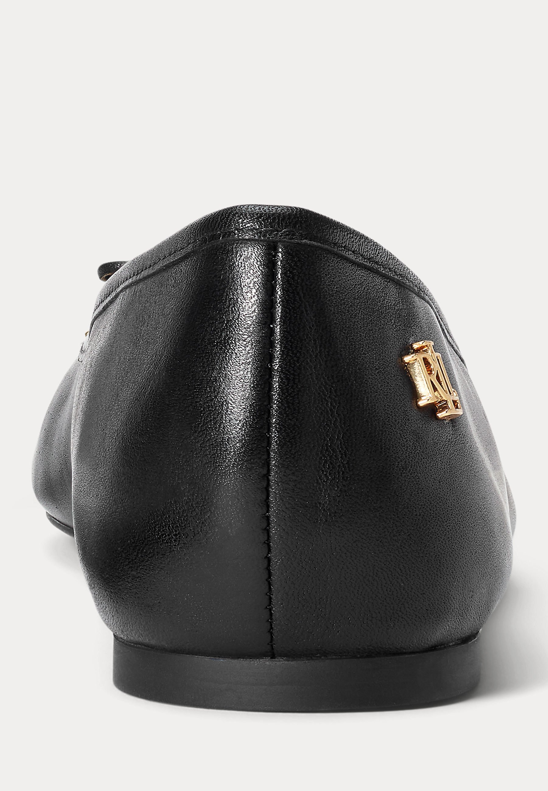 Lauren Ralph Lauren JAYNA LEATHER FLAT - Balerínky - black