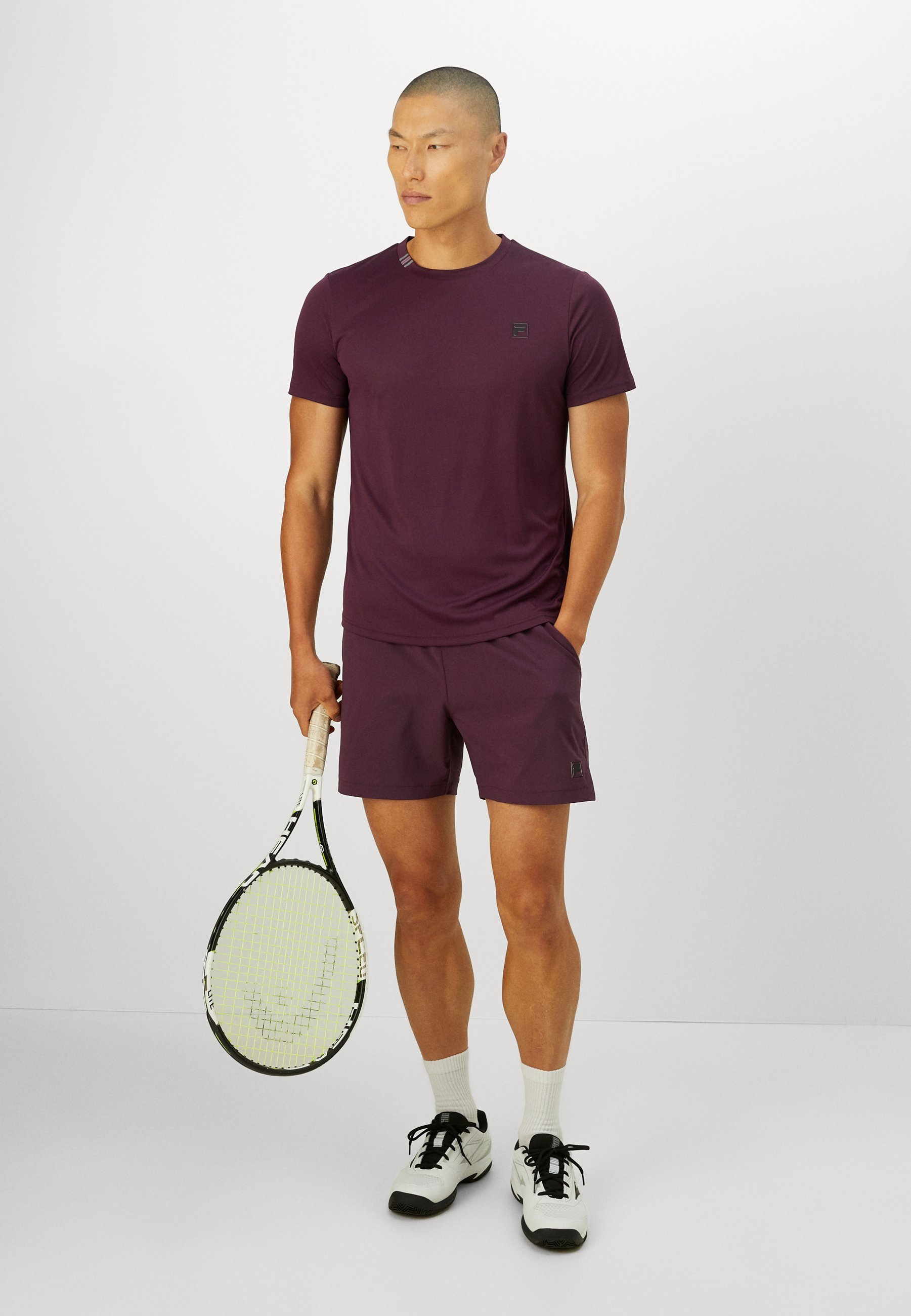 Fila MATEO - T-shirt met print - bramenwijn