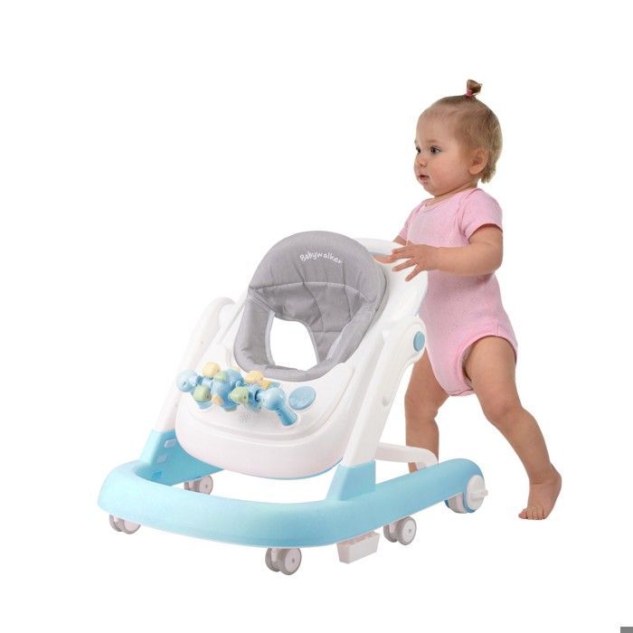 XUANYU -Trotteur Bébé Pliable Évolutif 4 en 1 -  Avce Musique - Scénarios applicables (maison/extérieur/cadeau) - Bleu