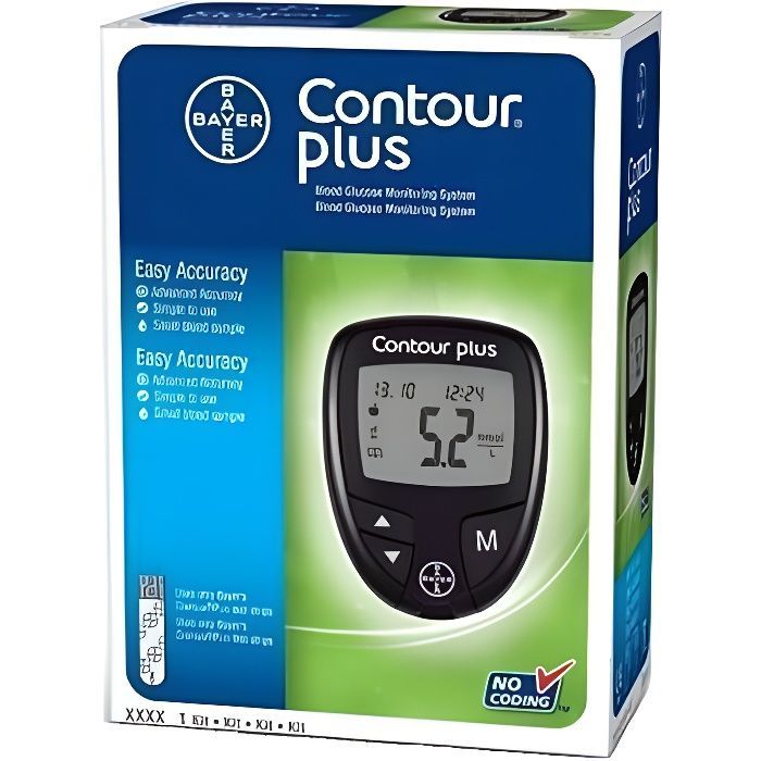 Sistema de autocontrol de glucosa en sangre CONTOUR PLUS