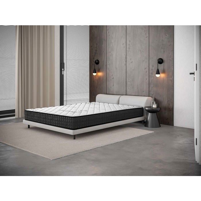 Colchón GAMMA 160x200 cm - 24 cm - Espuma viscoelástica - 7 zonas HR de 35 kg/m³ y AERO-LATEX - Ergonómico - Laterales para verano/invierno - Firme