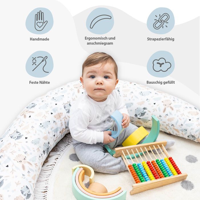Oreiller d'allaitement xxl oreiller dormeur latéral - Coton Oreiller de grossesse, de positionnement  adultes Hiboux