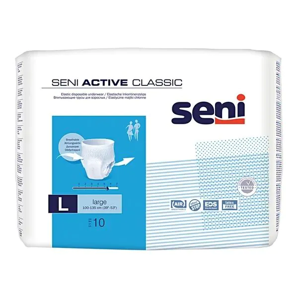 Seni Active Classic Elastyczne majtki chłonne 100-135 cm, Large