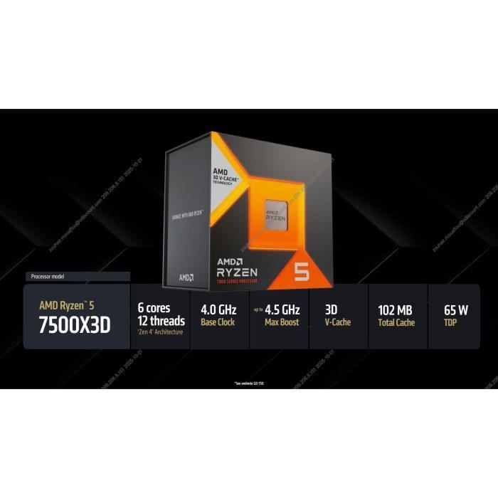 Processeur - AMD - Ryzen 5 - 7500X3D