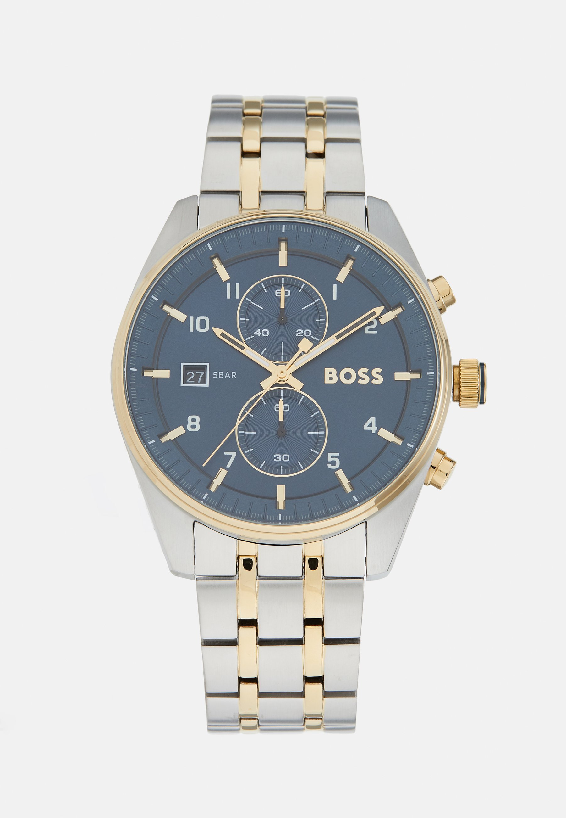 BOSS SKYTRAVELLER - Horloge - zilverkleurig/goudkleurig/blauw