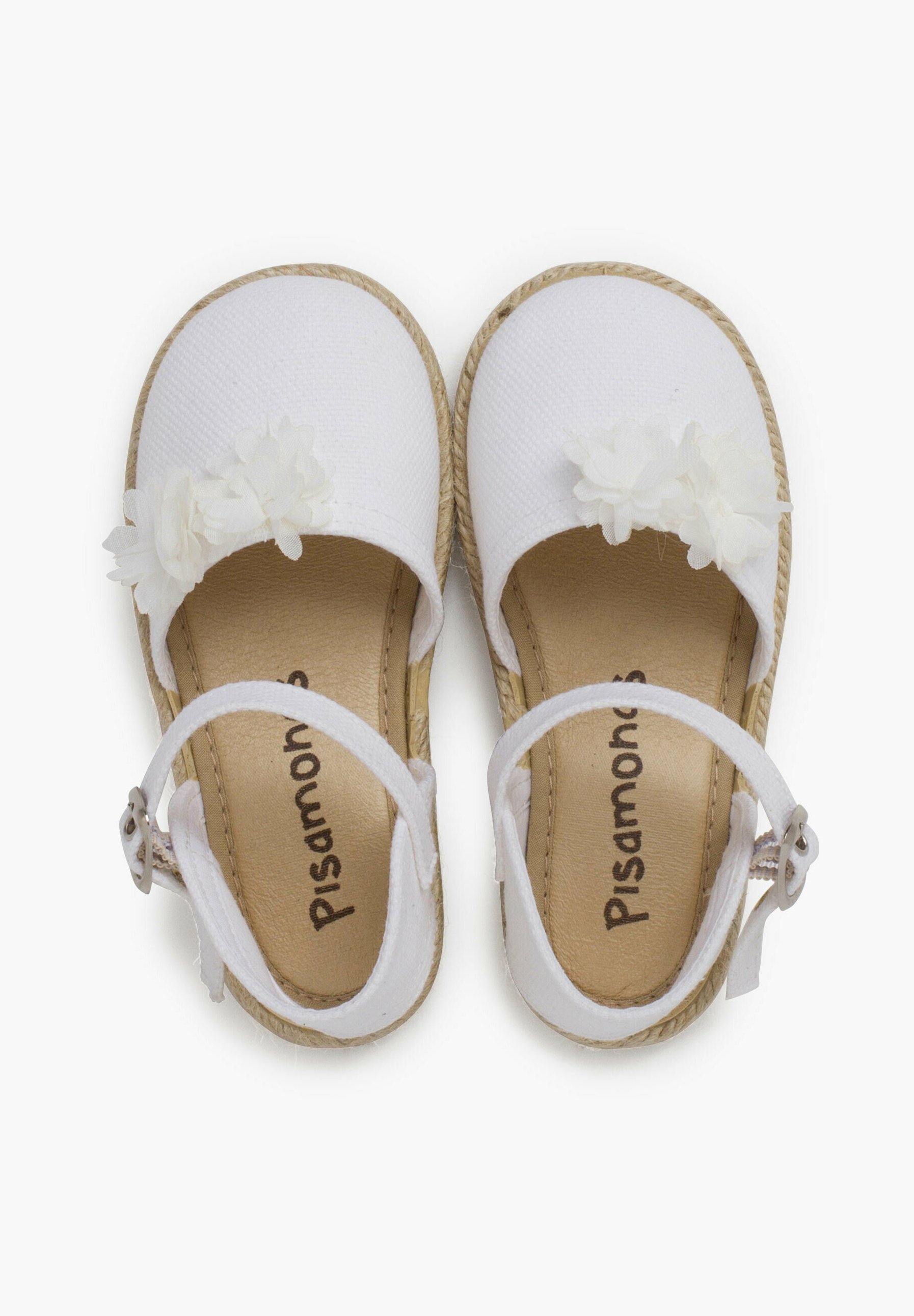 Pisamonas CEREMONIA FLORES ORGANZA - Ballerines à bride cheville - blanc