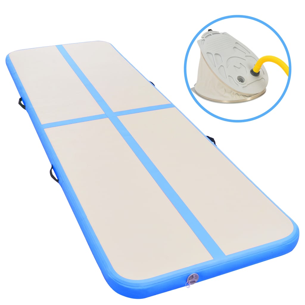 Nafukovací gymnastická podložka s pumpou Vidaxl 500x100x10 cm