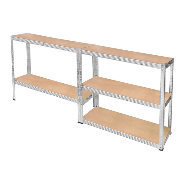 Schwerlastregal, 180 x 90 x 30 cm, 2er Set
