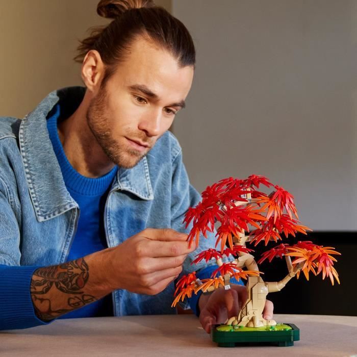 LEGO Botanicals 10348 Bonsaï d’Érable Rouge du Japon - Kit de Construction pour Adulte
