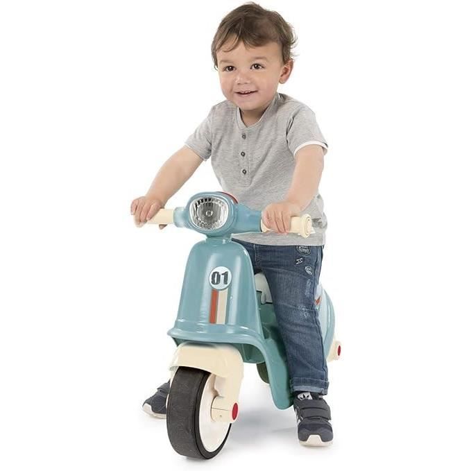 Monopattino cavalcabile - Smoby - Blu - Per bambini dai 18 mesi in su - Vano portaoggetti sotto il sedile - L 64,5 x P 34 x H 47,5 cm