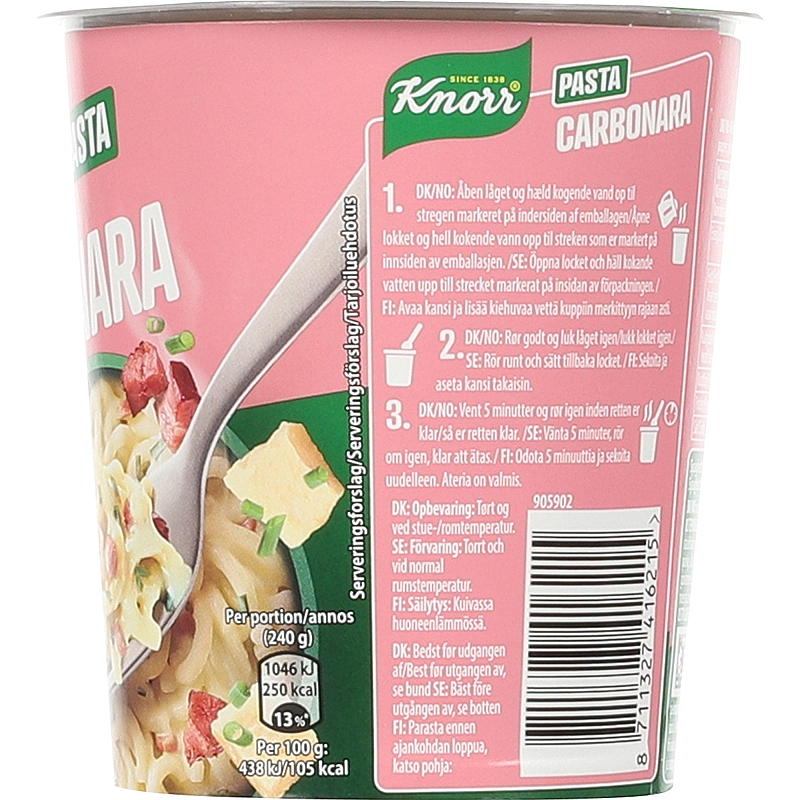 Knorr Carbonara 63 g snacksmugg Knorr