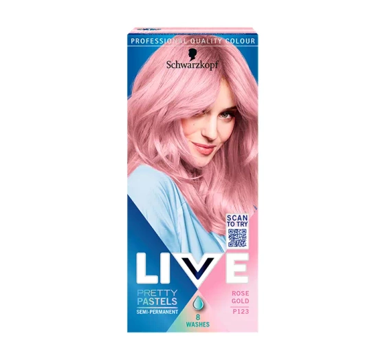 Schwarzkopf Live Ultra Brights Pretty Pastels półtrwała farba do włosów P123 Rose Gold
