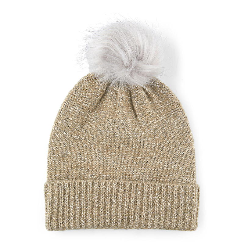 Sombrero con borla beige